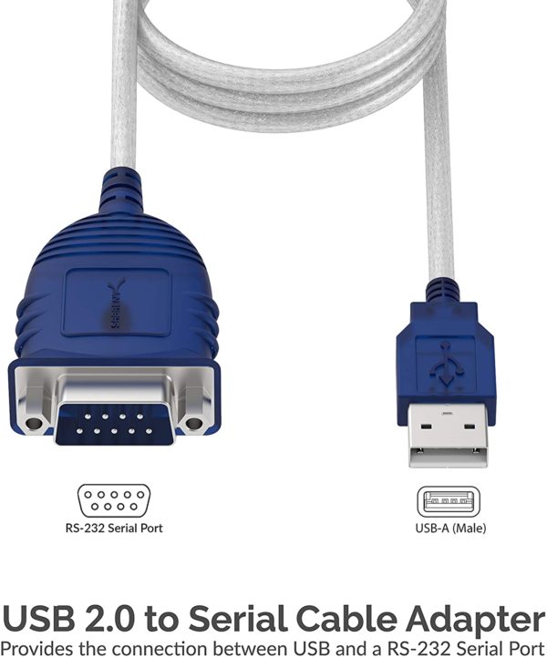 USB 2.0 to Serial 9-Pin Cable Adapter